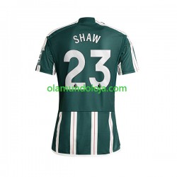 Camisola Manchester United Luke Shaw 23 Homem Equipamento Segundo 2023-2024 Manga Curta